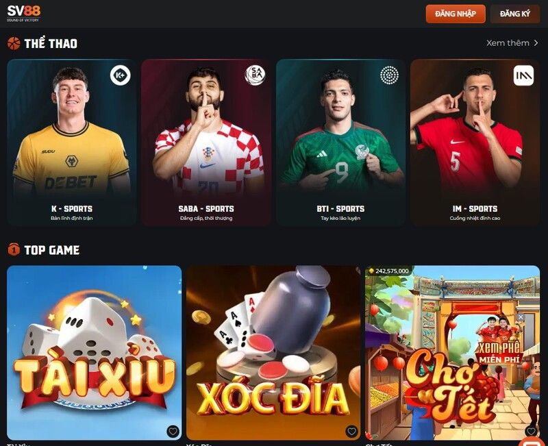 Hệ sinh thái game đa dạng trên nền tảng SV88